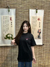 查爾斯桃心  潮牌T恤男女同款可愛(ài)卡通純棉學(xué)生情侶裝打底衫短袖 黑色 S  曬單實(shí)拍圖