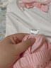 迪士尼寶寶（Disney Baby）迪士尼寶寶女童短袖套裝時尚休閑百搭舒適兒童卡通套裝夏季新款 本白+桃粉 140 曬單實拍圖