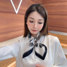 溥畔絲巾桑蠶絲小方巾女春夏季百搭桑蠶絲絲巾發(fā)帶商務(wù)小領(lǐng)巾 黑色玫瑰花 曬單實(shí)拍圖
