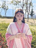 微光里披肩民族風(fēng)西藏旅游穿搭斗篷外套拉薩圍巾女云南外搭加厚毯子披風(fēng) 粉色民族風(fēng)披肩100*140cm 曬單實(shí)拍圖