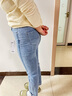 森馬（Semir）森柔牛仔|牛仔褲女毛邊小直筒褲個(gè)性夏季卷邊八分褲103324123004 曬單實(shí)拍圖