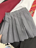 愛(ài)邁尼女童百褶裙2025新款兒童春夏學(xué)院風(fēng)灰色半身裙女孩韓版a字短裙子 4308灰色百褶裙 140 cm 曬單實(shí)拍圖