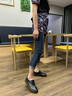 媽媽鞋新款牛筋底樂(lè )福鞋軟底軟皮平底女士休閑鞋一腳蹬皮鞋女板鞋 8338黑色 40 曬單實(shí)拍圖