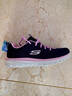 斯凱奇（Skechers）女鞋中老健步鞋休閑媽媽運動透氣跑步散步軟底網(wǎng)面鞋124952 黑色/桃紅色/BKHP 39 曬單實拍圖