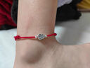 999純銀十二生肖鈴鐺腳鏈本命年手鏈紅繩足銀兒童成人款平安禮物 足銀999如意腳鏈 曬單實(shí)拍圖