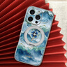 FEIIE新中式山水四葉草適用于蘋(píng)果17手機殼iPhone17ProMax創(chuàng  )意磁吸支架外殼蘋(píng)果14全包防摔16高級感新15 高端皮紋款【山水四葉草藍】360°旋轉磁吸支架 iPhone16Pro 曬單實(shí)拍圖