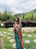 CHANEELR & KARITH絲巾女沙灘絲巾防曬大披肩紗巾海邊圍巾生日母親節(jié)禮物送實用 藍橙樹葉 曬單實拍圖