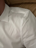 拇指白小衫【斷碼清倉】男士夏涼感透氣短袖襯衫襯衣商務(wù)休閑 白色 XL 曬單實拍圖