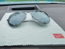 雷朋（RayBan）偏光太陽(yáng)鏡男女款眼鏡經(jīng)典飛行員墨鏡顯臉小0RB3689禮物禮物 004/48深黑色偏光鏡片 尺寸62 曬單實(shí)拍圖