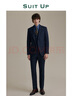 休塔（SUITUP ）高端西服套裝男新郎結婚正裝禮服修身條紋商務(wù)休閑西裝英倫風(fēng)薄款 布塔斯灰黑【上衣+馬甲+褲子】 L 【48A】 曬單實(shí)拍圖