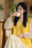 梓洛蘭ZiLuoLan連衣裙兩件套2025春夏季新款的針織馬甲搭配高腰碎花長裙 馬甲+連衣裙(套裝) 2XL 建議125-135斤 曬單實(shí)拍圖