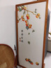 聚沁源實(shí)木屏風(fēng)隔斷移動(dòng)新中式玄關(guān)入戶(hù)門(mén)入門(mén)正對辦公室雙面刺繡平風(fēng) 胡桃木+雙面蘇繡 80x180cm 曬單實(shí)拍圖