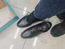 星頭啄木鳥(niǎo)100%全牛皮鞋男秋季商務(wù)正裝真皮休閑男士英倫韓版尖頭新郎結婚鞋 CH-6889黑色 41 曬單實(shí)拍圖