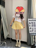 歌詩慧短裙半身裙女花苞裙2025春夏季新款蓬蓬裙顯瘦A字裙子甜美泡泡裙 黃色花苞裙 L 【建議106斤內(nèi)】 曬單實拍圖