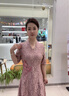 紫魅俏春夏季新款婚禮媽媽裝連衣裙宴會(huì)高端禮服喜婆婆裝高貴中老年女裝 香檳粉 2XL (建議120-130斤) 曬單實(shí)拍圖