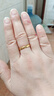 中國黃金（CHINA GOLD）黃金光面戒指男女寬面素圈情侶足金指環(huán)手飾生日520禮物送男女友 光圈戒指 約0.6g 14# 曬單實(shí)拍圖