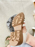 紅蜻蜓羅馬涼鞋夏季新款女鞋厚底舒適豬籠鞋休閑鏤空包頭鞋WFK25008 米白色 36 曬單實(shí)拍圖