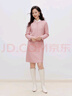 珂萊蒂爾2025春季新款通勤氣質(zhì)淑女H型圓領(lǐng)真兩件套式無袖連衣裙女 淡紅 XL 曬單實拍圖