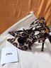 ZARA2025春季新品 女鞋 豹紋印花尖口淺口露跟高跟鞋穆勒鞋 豹紋 現(xiàn)貨秒發(fā) 38 曬單實(shí)拍圖