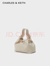 CHARLES&KEITH時(shí)尚柔軟鏈條單肩云朵包女生日禮物送女友CK2-10151320 Beige米色 S 曬單實(shí)拍圖