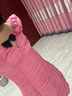 歐時力OCHIRLY 萊賽爾一字肩連衣裙法式禮服宮廷風潮流女春夏季 粉紅 XS 曬單實拍圖