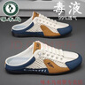 啄木鳥(niǎo)洞洞鞋男夏季2025新款男鞋網(wǎng)眼透氣涼鞋懶人一腳蹬無(wú)后跟包頭拖鞋 【棕色】【真軟皮】 42 曬單實(shí)拍圖