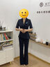 芭妃婭職業(yè)西裝套裝女春秋2025新款珠寶店美容院酒店前臺案場(chǎng)客服工作服 藏青色西裝+喇叭褲 M 曬單實(shí)拍圖