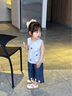 幼歌（YOUGE）【萊賽爾牛仔】嬰幼兒夏季親膚透氣中褲兒童七分牛仔褲潮 牛仔藍 90 cm 曬單實(shí)拍圖