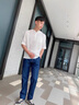 恒源祥高檔桑蠶絲牛仔褲男士春夏季萊賽爾寬松直筒褲中老年商務(wù)休閑長(zhǎng)褲 淺藍(lán) 32 （2尺5） 曬單實(shí)拍圖
