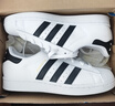 adidas SUPERSTAR復古低幫貝殼頭運動(dòng)板鞋男女阿迪達斯官方三葉草 白/一號黑 39 曬單實(shí)拍圖