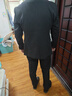 杰遜斯西服套裝男韓版修身商務正裝男士休閑西裝外套新郎結(jié)婚禮服三件套 深灰色（西裝+褲子） 3XL（150-165斤） 曬單實拍圖