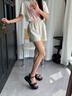卓詩(shī)尼厚底涼鞋女款2025年夏季新款水鉆一字帶時(shí)尚百搭仙女風(fēng)軟底沙灘鞋 黑色 37 曬單實(shí)拍圖