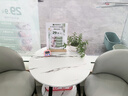 萊倫森休閑茶桌椅組合陽臺(tái)一桌二椅2025新款網(wǎng)紅小型茶幾接待洽談小圓桌 灰棕【優(yōu)質(zhì)皮革】一桌兩椅雙層桌 曬單實(shí)拍圖