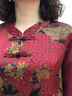 梵花秀（fanhuaxiu）媽媽裝夏季套裝洋氣上衣老人衣服中老年女裝七分袖雪紡衫兩件套 紅色高品質(zhì)套裝 2XL 建議穿115-130斤 曬單實(shí)拍圖