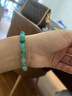 周大生碧波行手串非洲翠手串珠串碧綠手串送女友長輩生日禮物生日禮物 曉山青天然漸變色手串（8mm） 曬單實拍圖