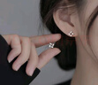 米蔓（MIMORE）S925銀三角耳釘女時(shí)尚潮流高級(jí)感氣質(zhì)耳飾睡覺免摘養(yǎng)耳洞防堵 曬單實(shí)拍圖