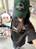 楠笙記美式高街痞帥重磅短袖T恤男新款夏季潮流青少年學(xué)生潮牌寬松半袖 黑色 XL 曬單實(shí)拍圖