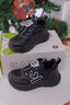 卡特兔童鞋兒童運動(dòng)鞋男童秋季跑步鞋旋鈕鞋防滑透氣女童籃球鞋中大童鞋 黑色-旋鈕扣 31 內長(cháng)19.5cm 腳長(cháng)18.3-18.8 曬單實(shí)拍圖