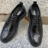 康龍男鞋2025夏季新款正裝布洛克商務(wù)正裝皮鞋男士透氣英倫鞋子男 棕色 40 曬單實(shí)拍圖