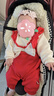 巴厘小豬女寶寶連體衣冬季加絨保暖新年服嬰幼兒滿月百天禮服秋冬嬰兒衣服 新大紅 80cm 曬單實(shí)拍圖