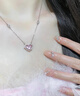 京蔻迪520禮物送女友老婆「守護(hù)之心」s999愛(ài)心項(xiàng)鏈女輕奢小眾鎖骨鏈情 項(xiàng)鏈-白鉆/s925銀帶證書(shū)+送包裝 曬單實(shí)拍圖