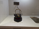 瓷牌茗茶具瓷牌茗 手繪鐵壺煮茶器帶保溫電陶爐燒水爐家用簡(jiǎn)約煮茶爐 手繪荷語(yǔ)鐵壺1升+黑名花爐 曬單實(shí)拍圖