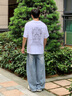 卡賓（CABBEEN）【舒適涼感】男裝 藝術(shù)建筑發(fā)泡肌理印花T恤2025夏季新款短袖 米白色12 L /175/50 曬單實(shí)拍圖