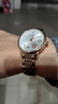 手表女官網(wǎng)正品新款進(jìn)口手表女士機械表防水真鉆名牌簡(jiǎn)約專(zhuān)用女表 升級版—玫金白面鋼帶款 曬單實(shí)拍圖