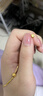 中國(guó)黃金（CHINA GOLD）小方糖黃金項(xiàng)鏈女足金吊墜鎖骨鏈七夕情人節(jié)禮物送女友老婆生日 足金小方糖配件+萬(wàn)能盒子鏈 曬單實(shí)拍圖