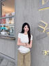 蕾絲花邊直筒牛仔褲女夏季薄款2025新款高腰闊腿寬松拖地褲子春秋 卡其色 M 曬單實拍圖
