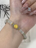 中國黃金（CHINA GOLD）玫瑰花黃金手鏈女足金轉(zhuǎn)運(yùn)珠手串生日禮物送女友老婆實用走心高級 足金竹節(jié)圓珠玫瑰手串+證書禮盒 曬單實拍圖