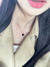 WEOI四葉草項鏈女純銀999足銀鎖骨鏈瑪瑙吊墜輕奢首飾生日禮物送女友 項鏈款一丨紅瑪瑙 曬單實(shí)拍圖