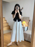 雅黛絲薇連衣裙女裝夏季搭配衣服一整套裝2025新款小個子穿搭法式白色裙子 上衣+半身裙 S 曬單實(shí)拍圖