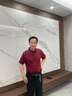杉杉（FIRS）含桑蠶絲短袖T恤男2025夏季新款清涼透氣婚宴喜慶POLO半袖衫213 酒紅 L (175) 曬單實(shí)拍圖